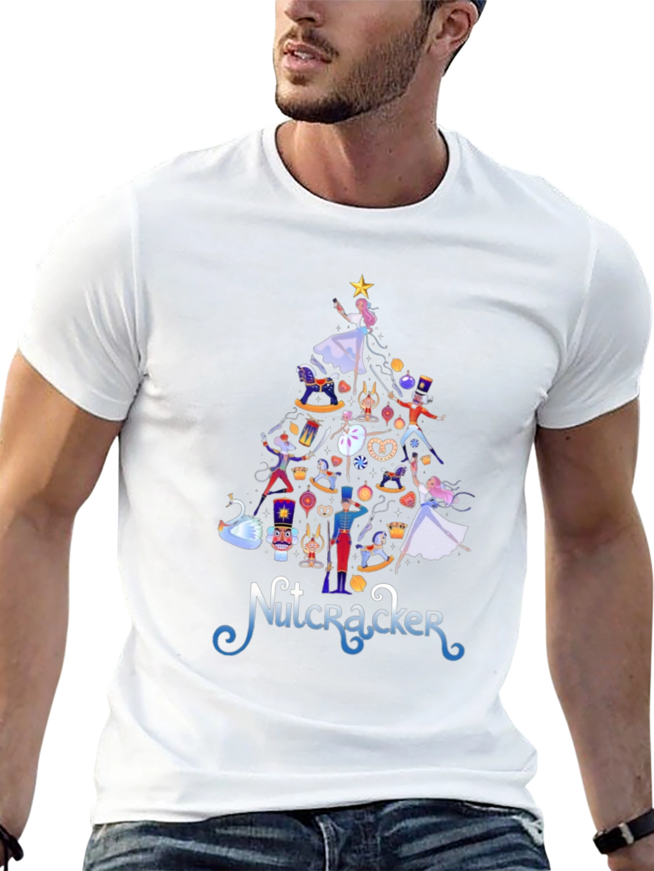 Nutcracker Christmas Tree Graphic Tee