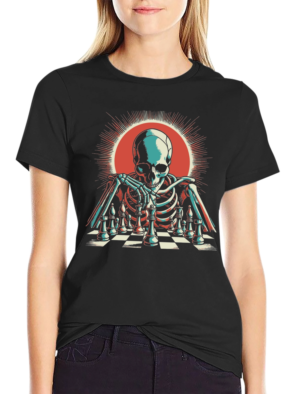 Chess Skeleton Graphic Tee