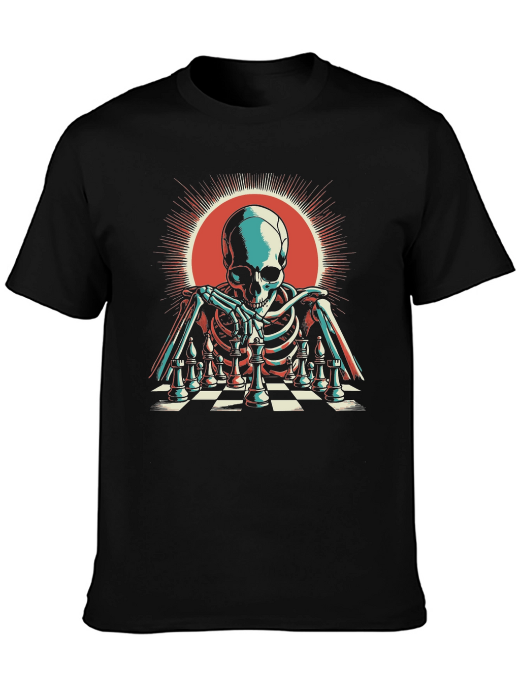Chess Skeleton Graphic Tee