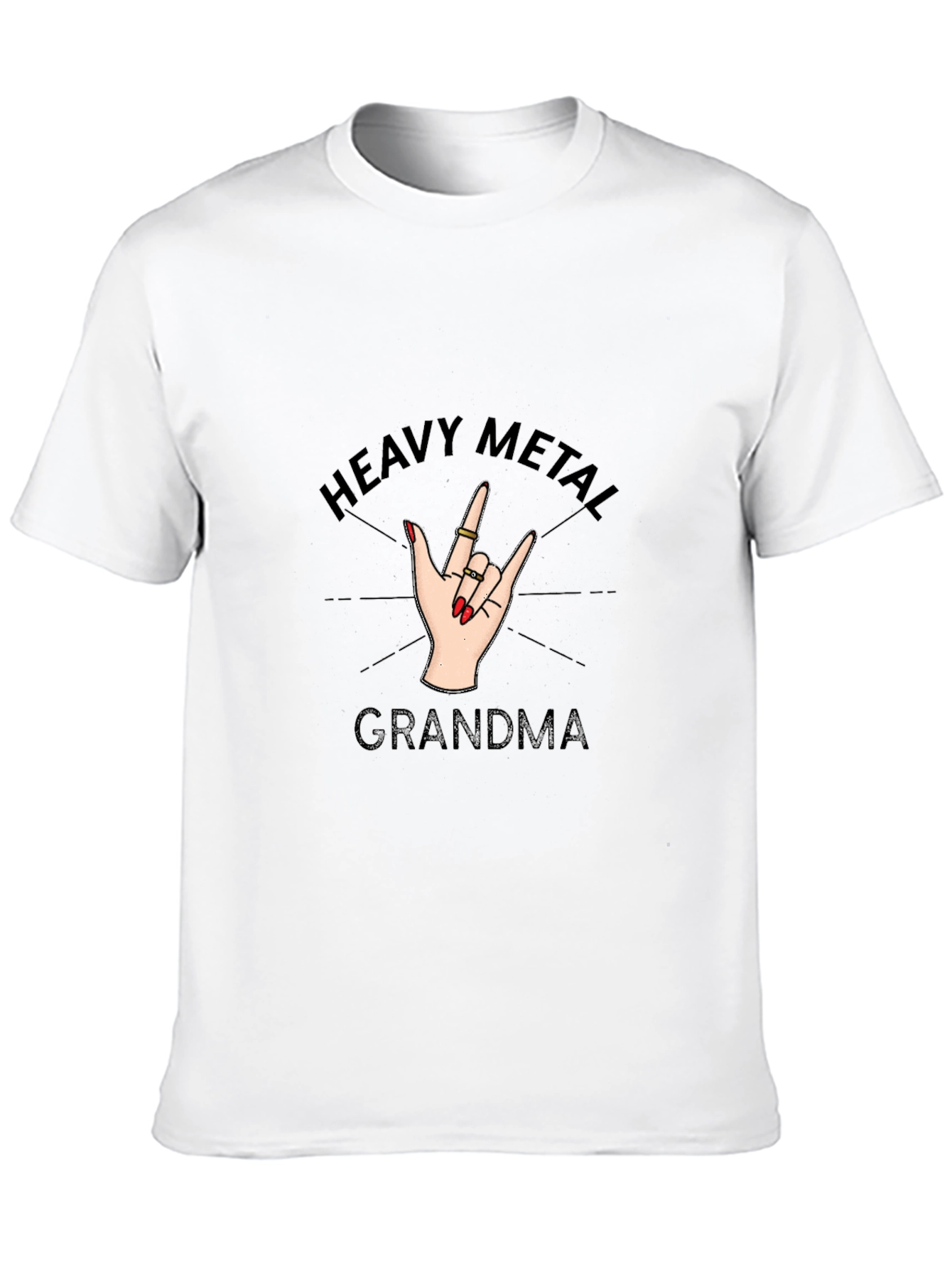 Heavy Metal Grandma Black T-Shirt