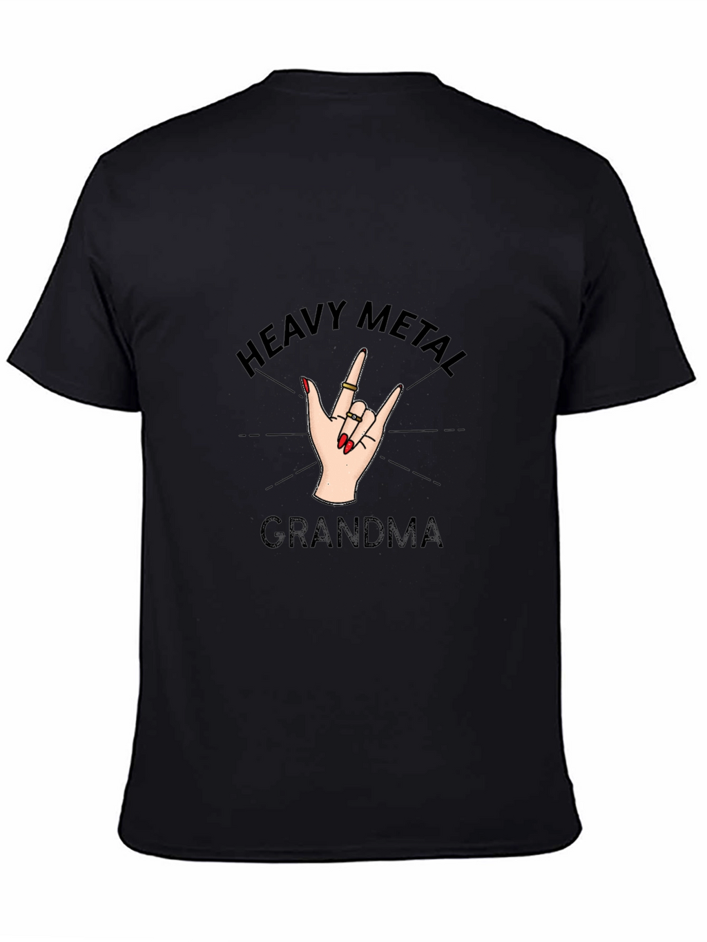 Heavy Metal Grandma Black T-Shirt