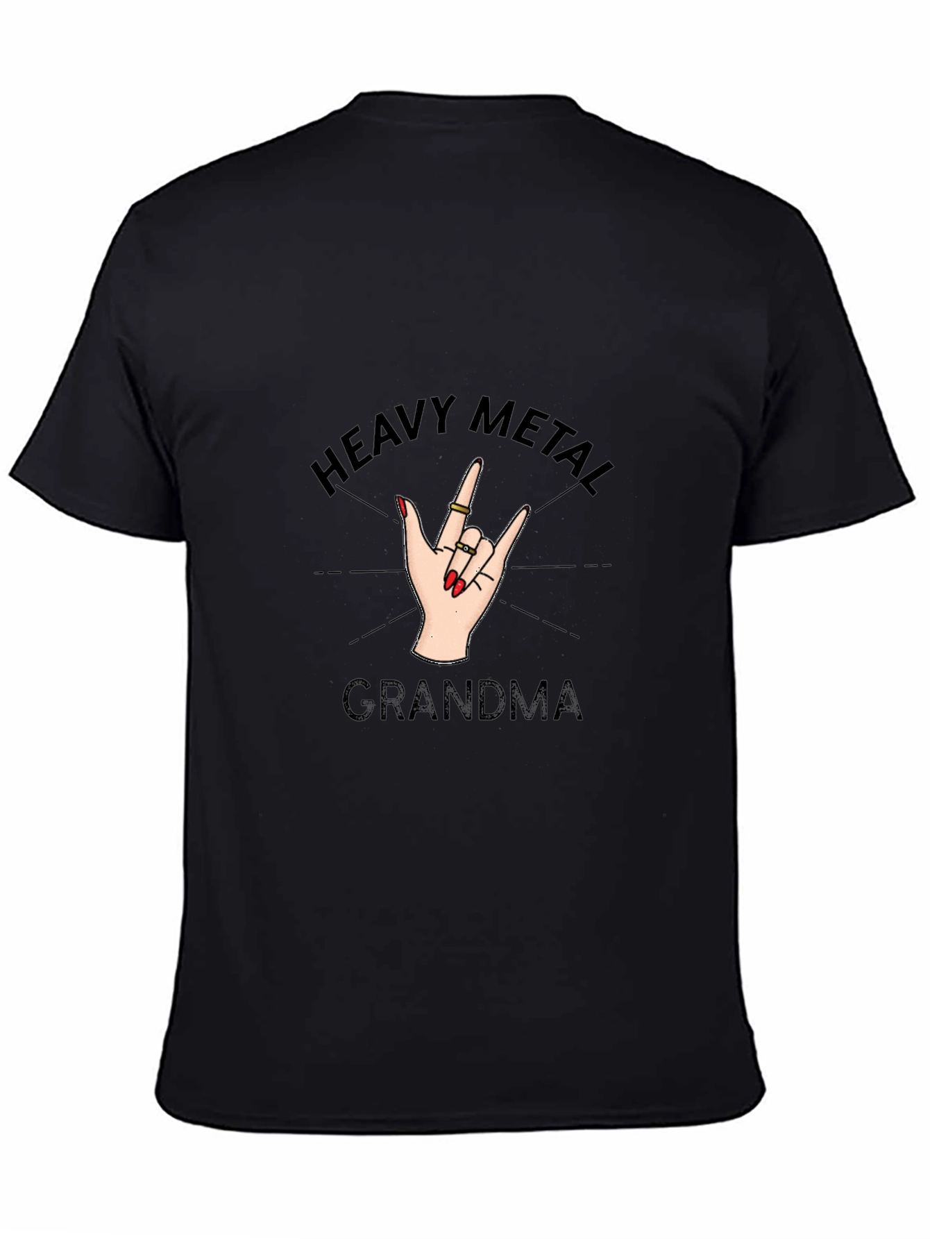 Heavy Metal Grandma Black T-Shirt