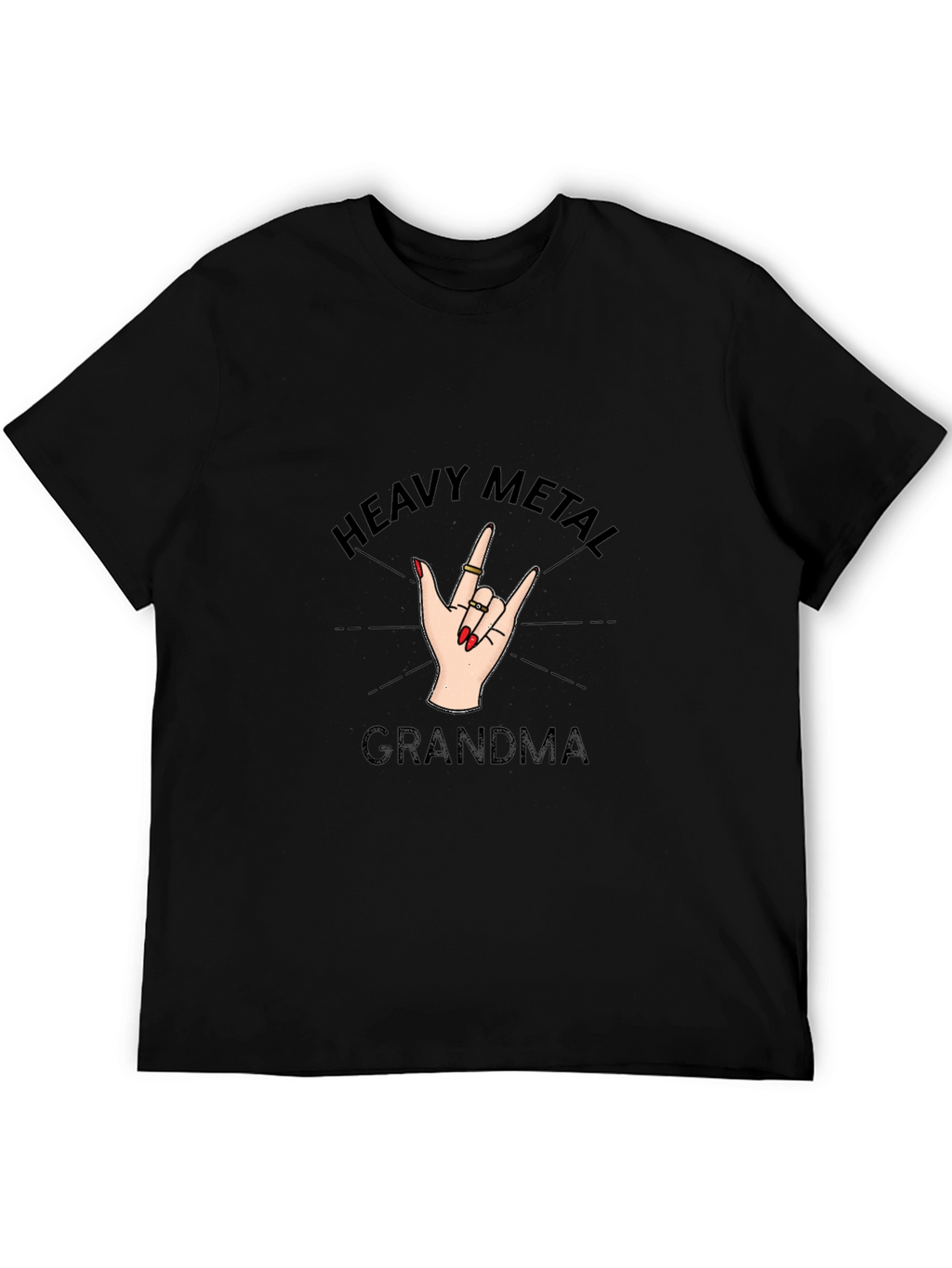 Heavy Metal Grandma Black T-Shirt