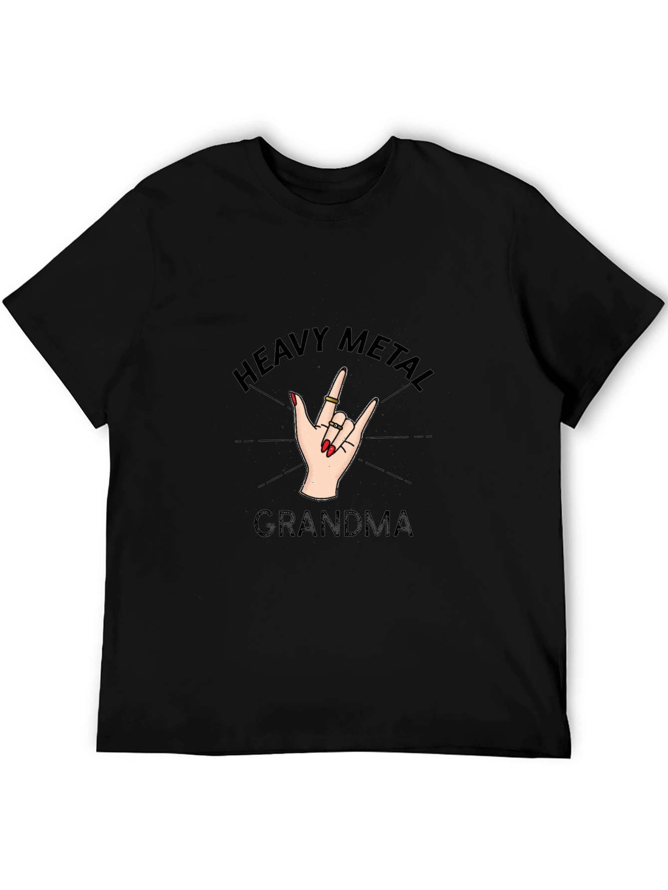 Heavy Metal Grandma Black T-Shirt