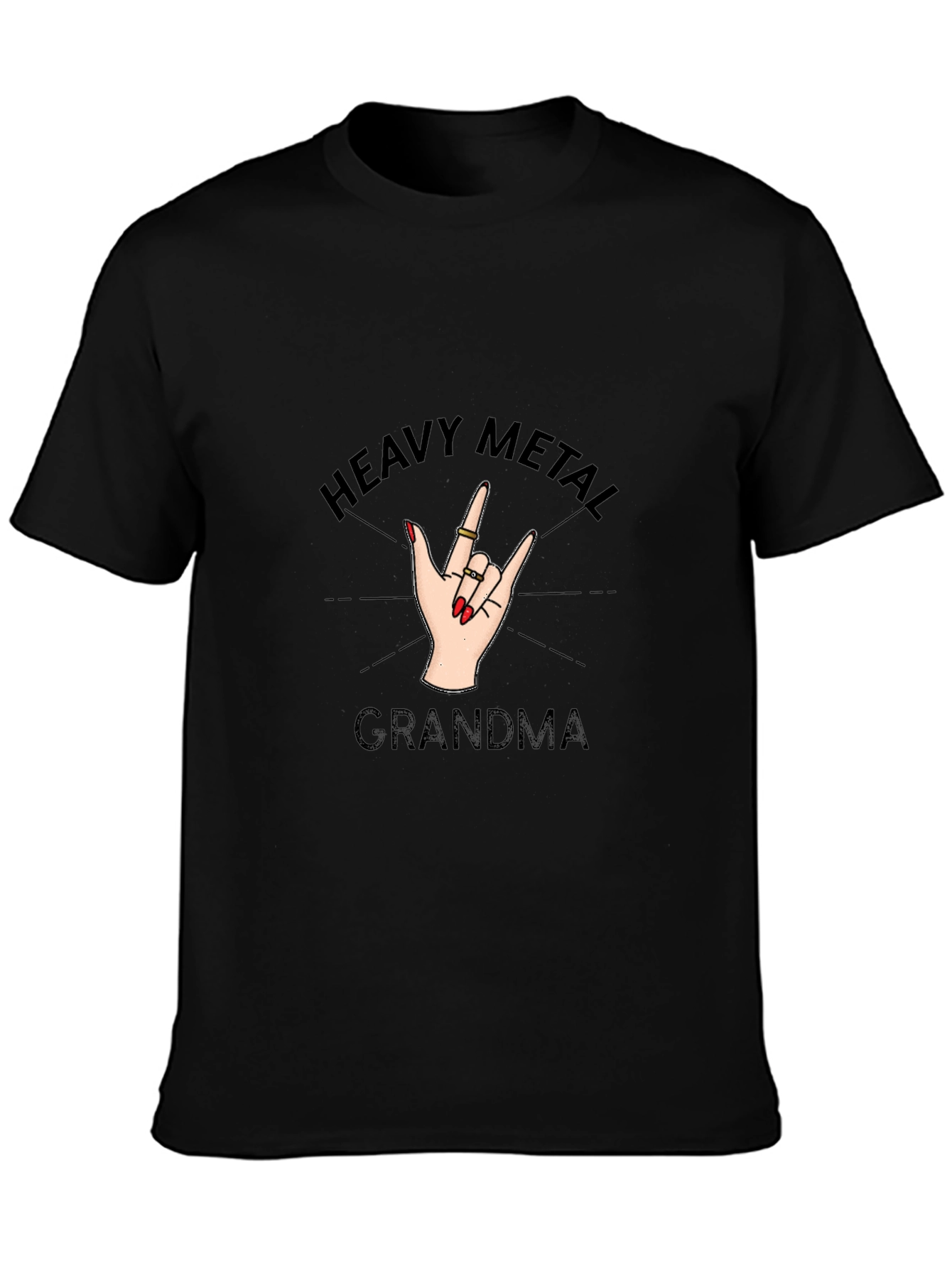 Heavy Metal Grandma Black T-Shirt
