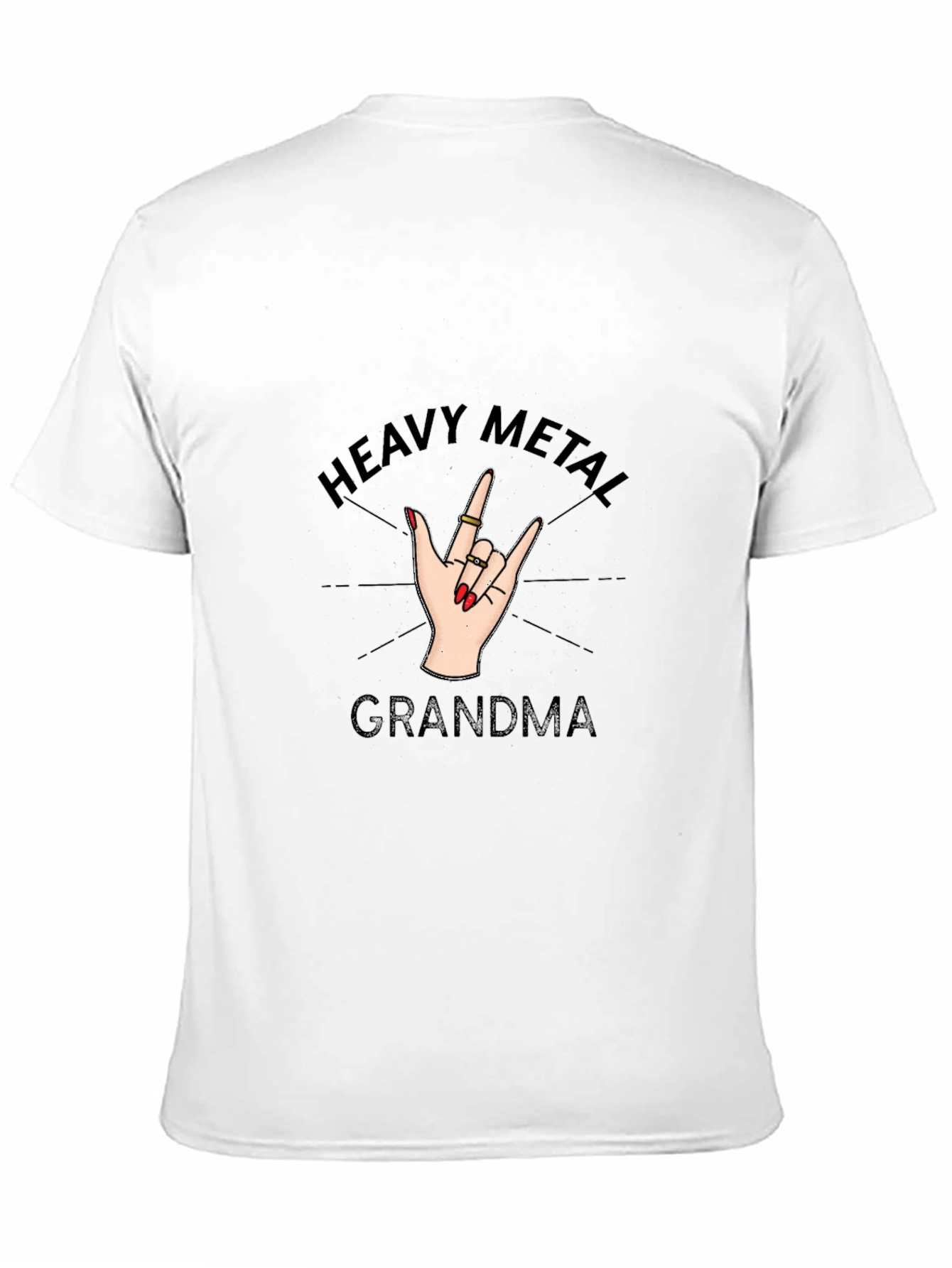 Heavy Metal Grandma Black T-Shirt
