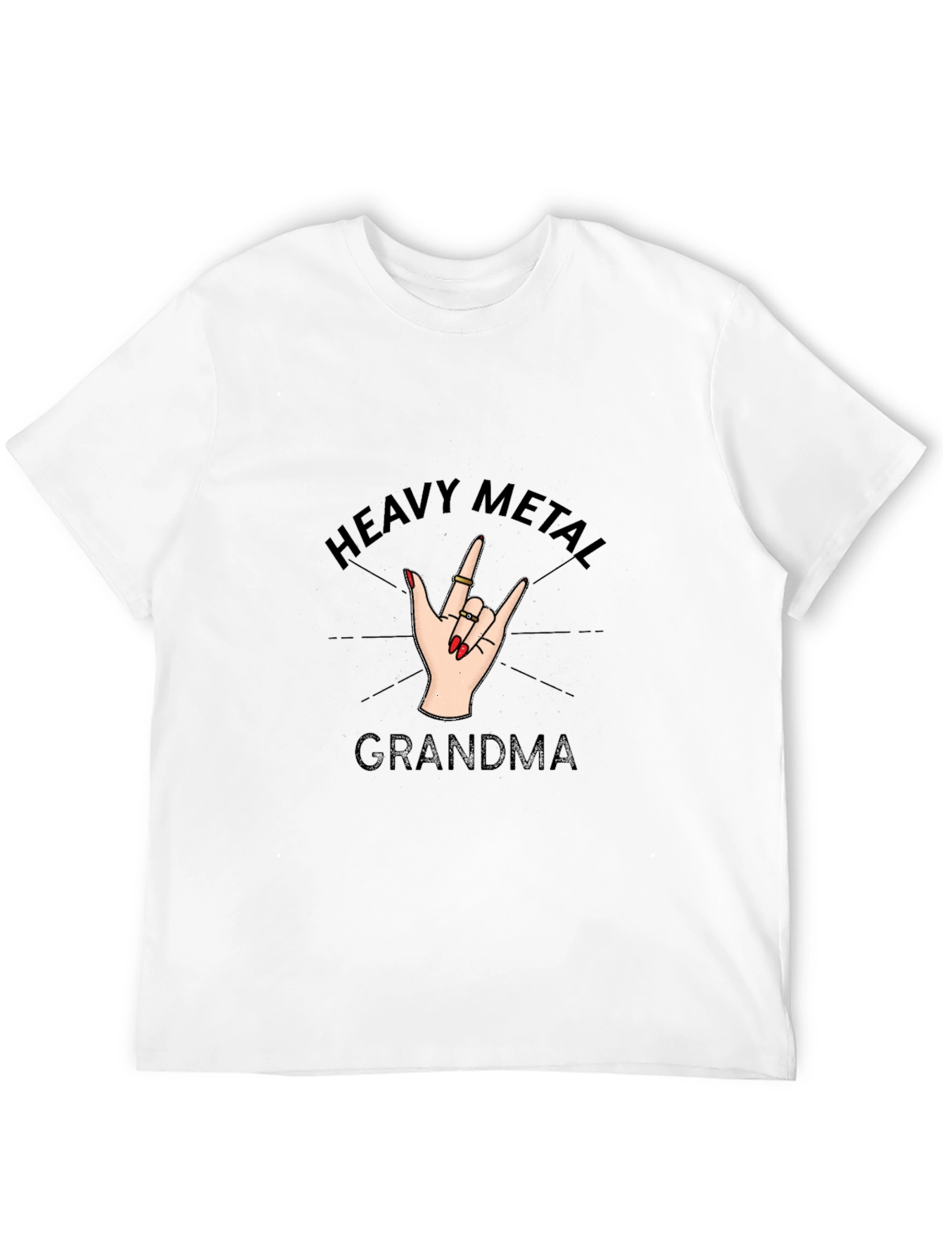 Heavy Metal Grandma Black T-Shirt