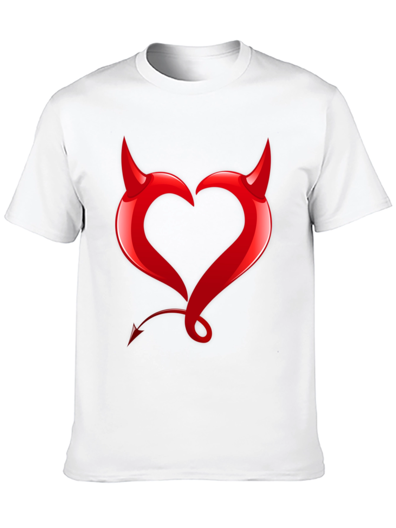 Devil Heart Graphic Tee - Bold Black T-Shirt