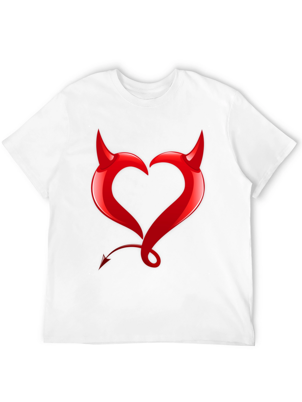Devil Heart Graphic Tee - Bold Black T-Shirt