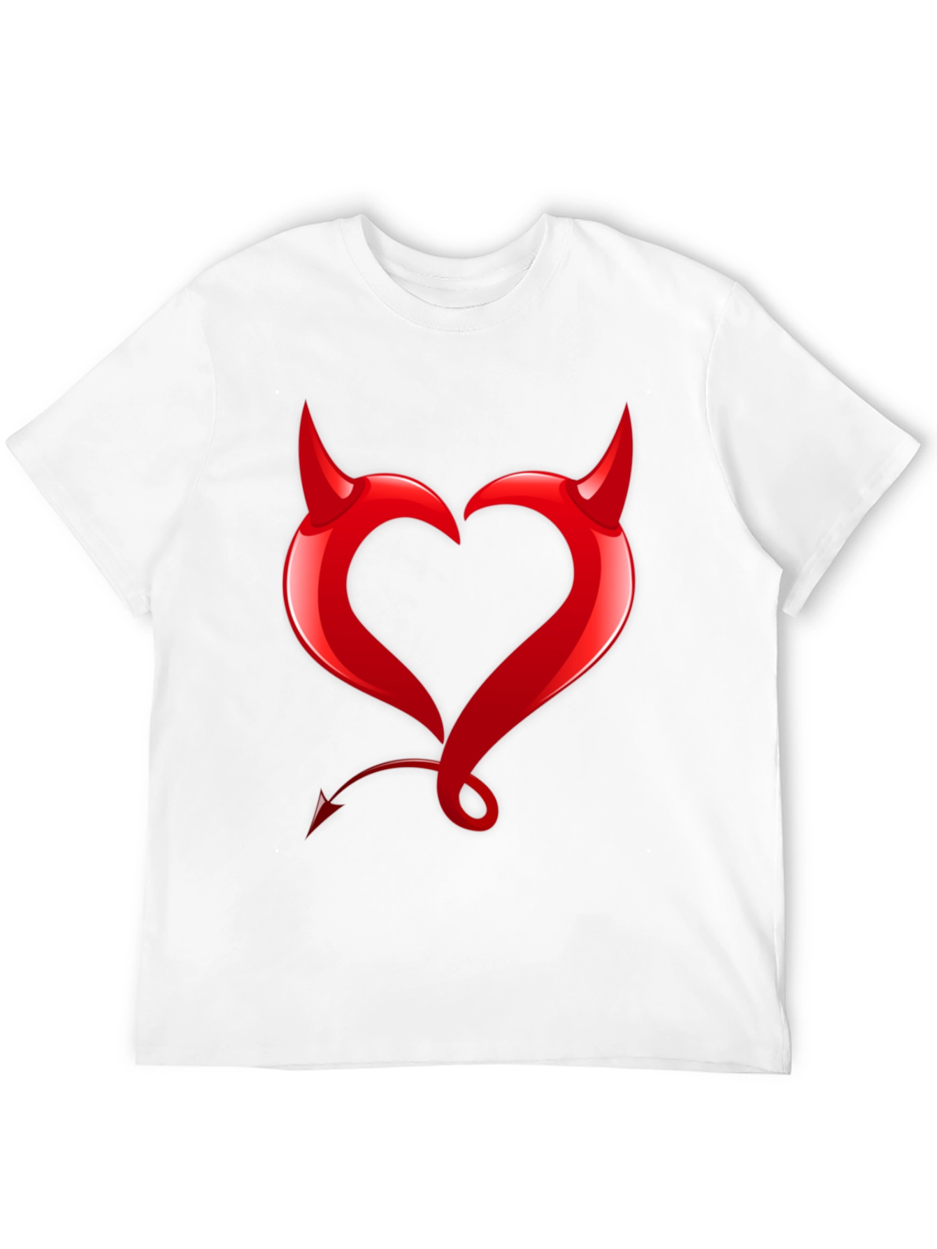 Devil Heart Graphic Tee - Bold Black T-Shirt