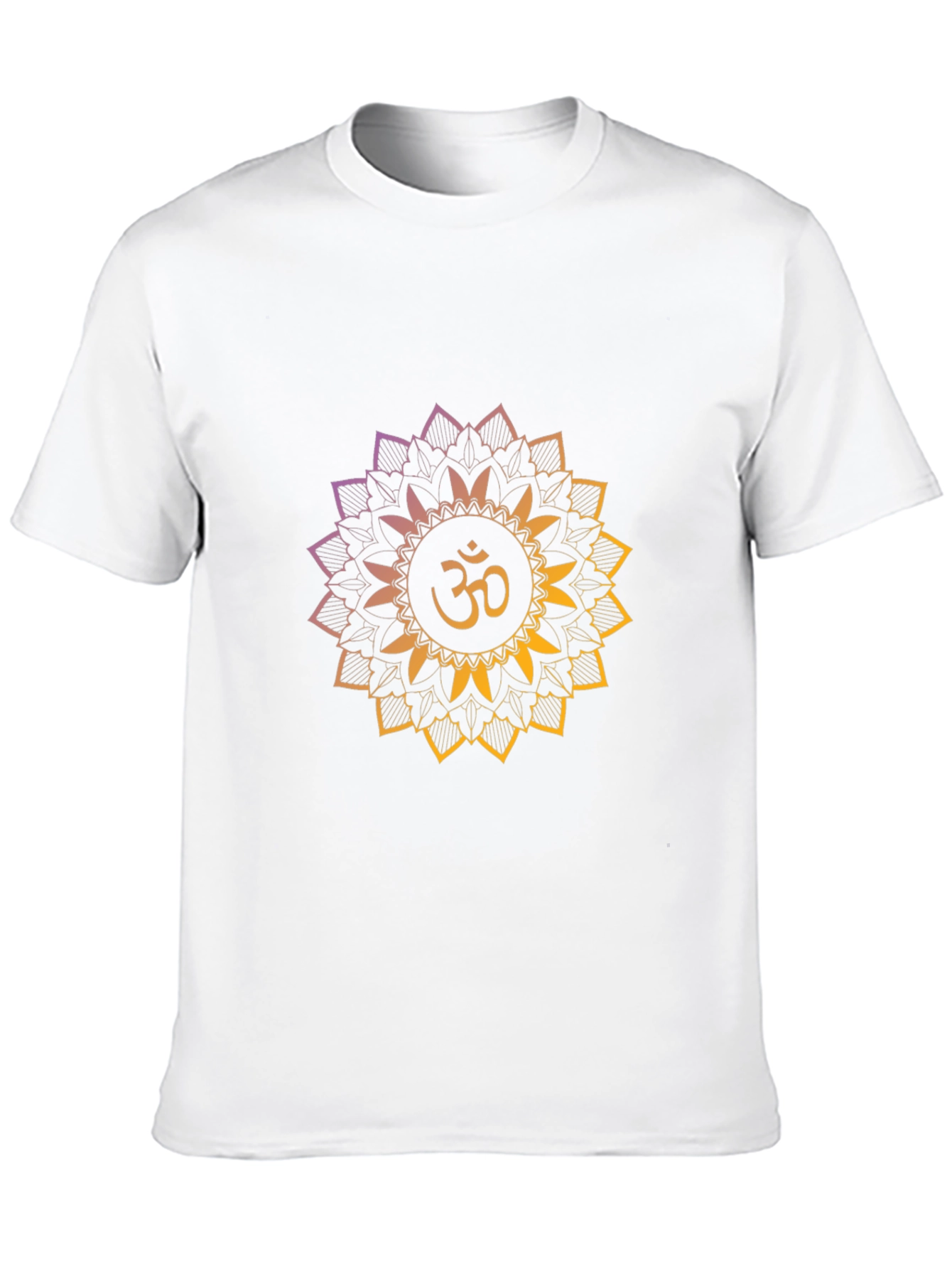 Om Mandala Graphic Tee - Black Cotton Comfort