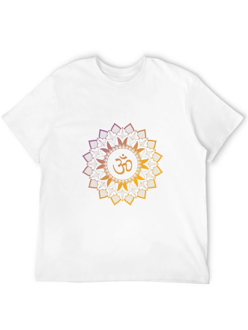 Om Mandala Graphic Tee - Black Cotton Comfort