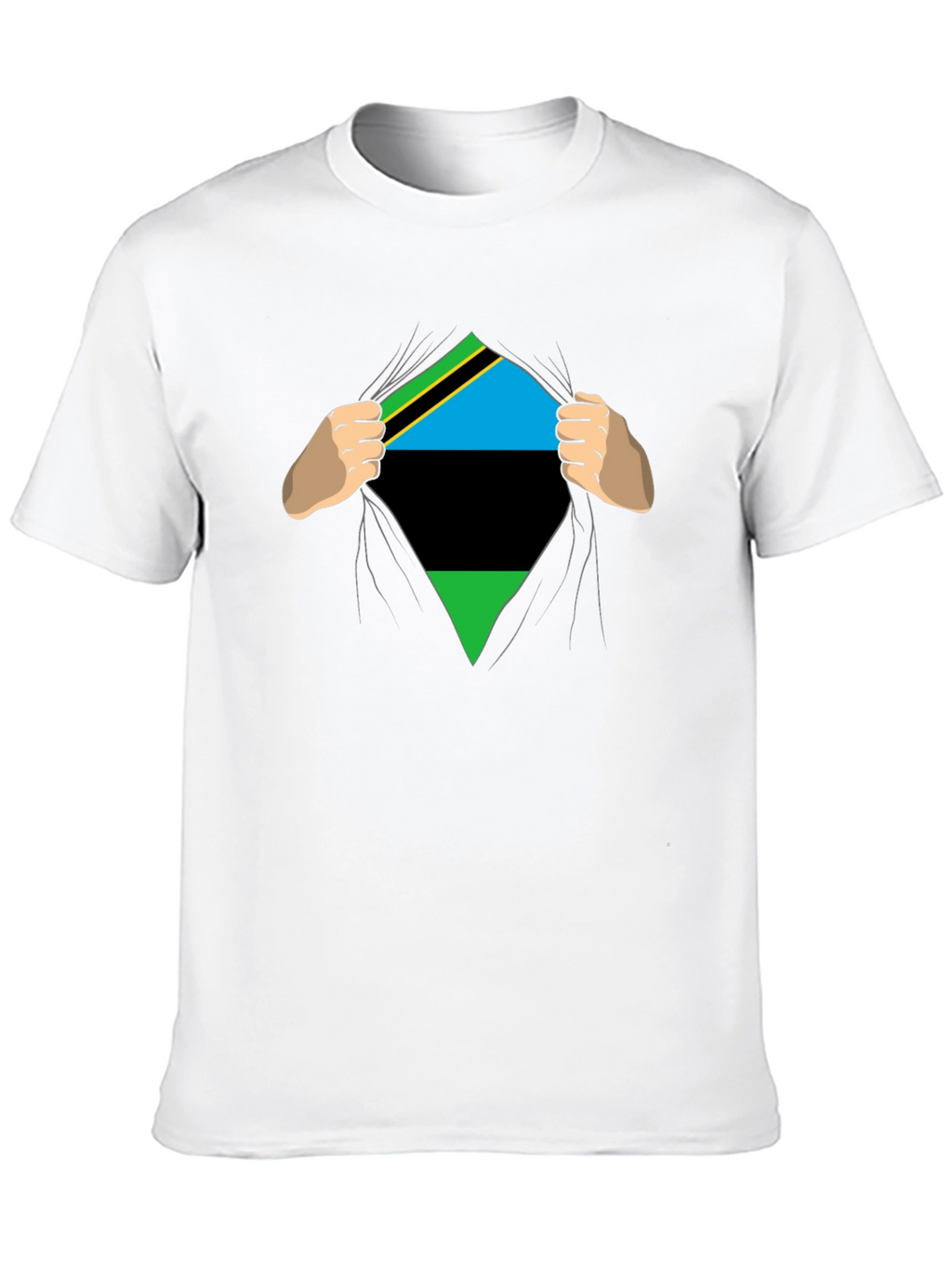 Tanzania Flag Ripped T-Shirt - Show Your Pride!