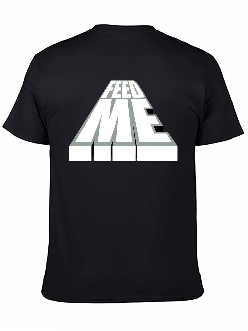 Feed Me Graphic T-Shirt - Black Cotton Blend Tee