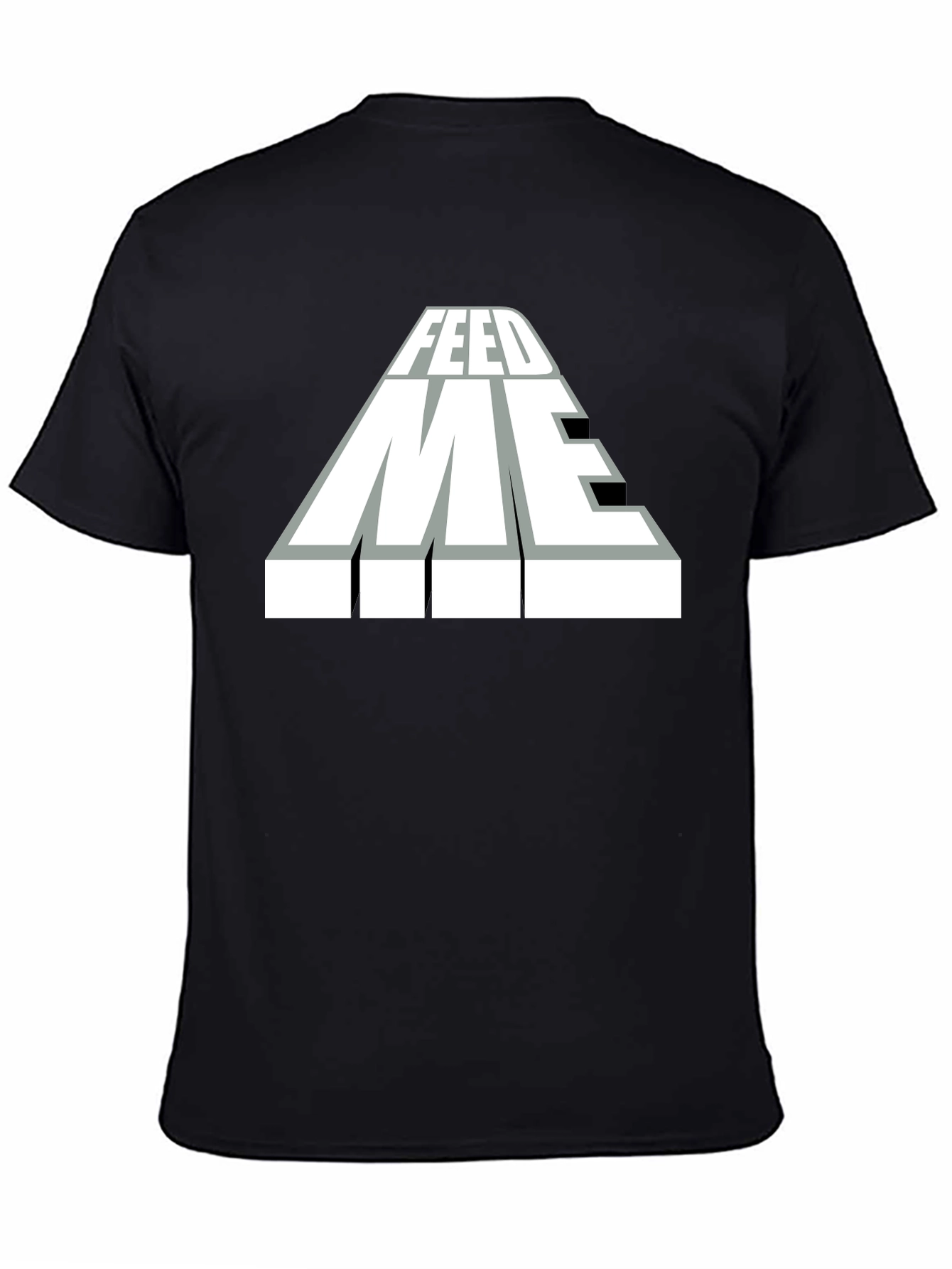 Feed Me Graphic T-Shirt - Black Cotton Blend Tee