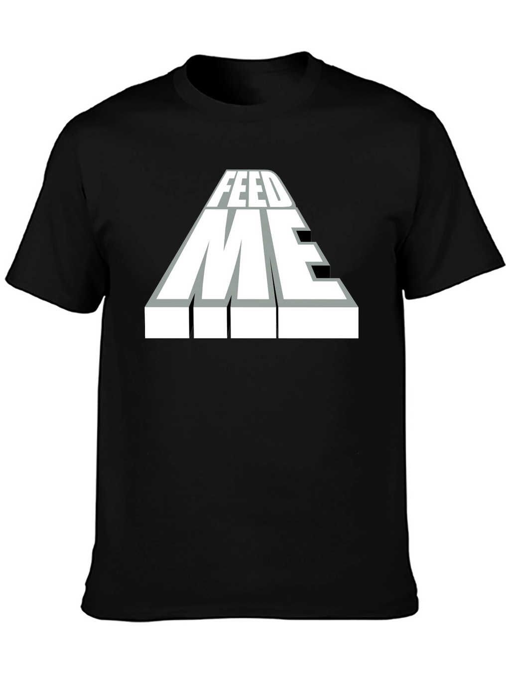 Feed Me Graphic T-Shirt - Black Cotton Blend Tee