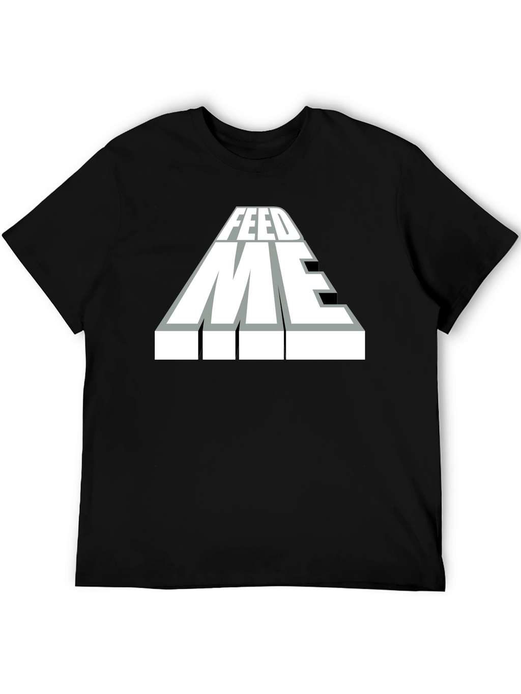 Feed Me Graphic T-Shirt - Black Cotton Blend Tee
