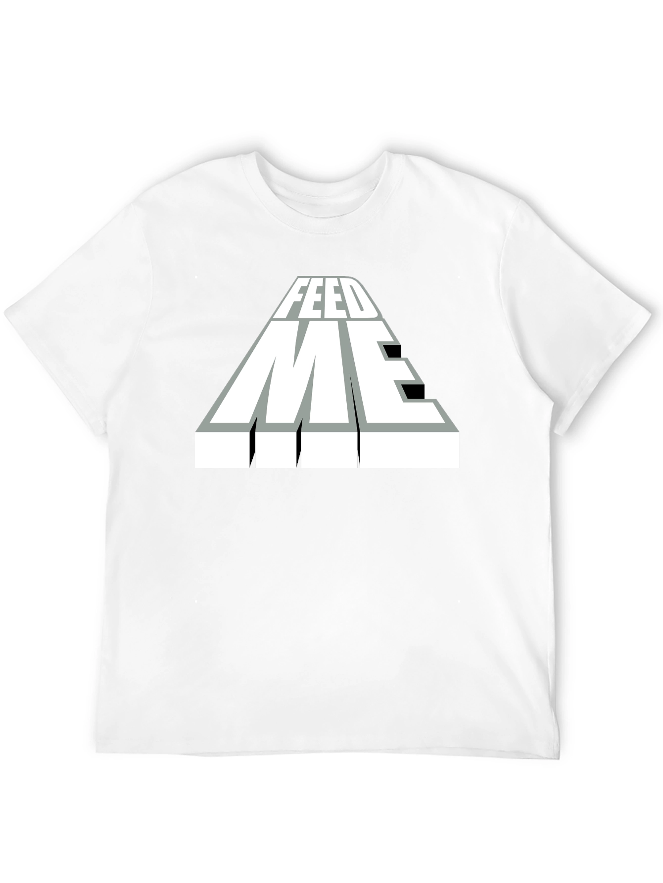 Feed Me Graphic T-Shirt - Black Cotton Blend Tee