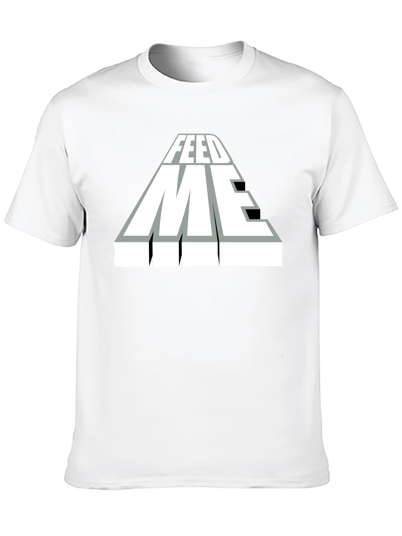 Feed Me Graphic T-Shirt - Black Cotton Blend Tee