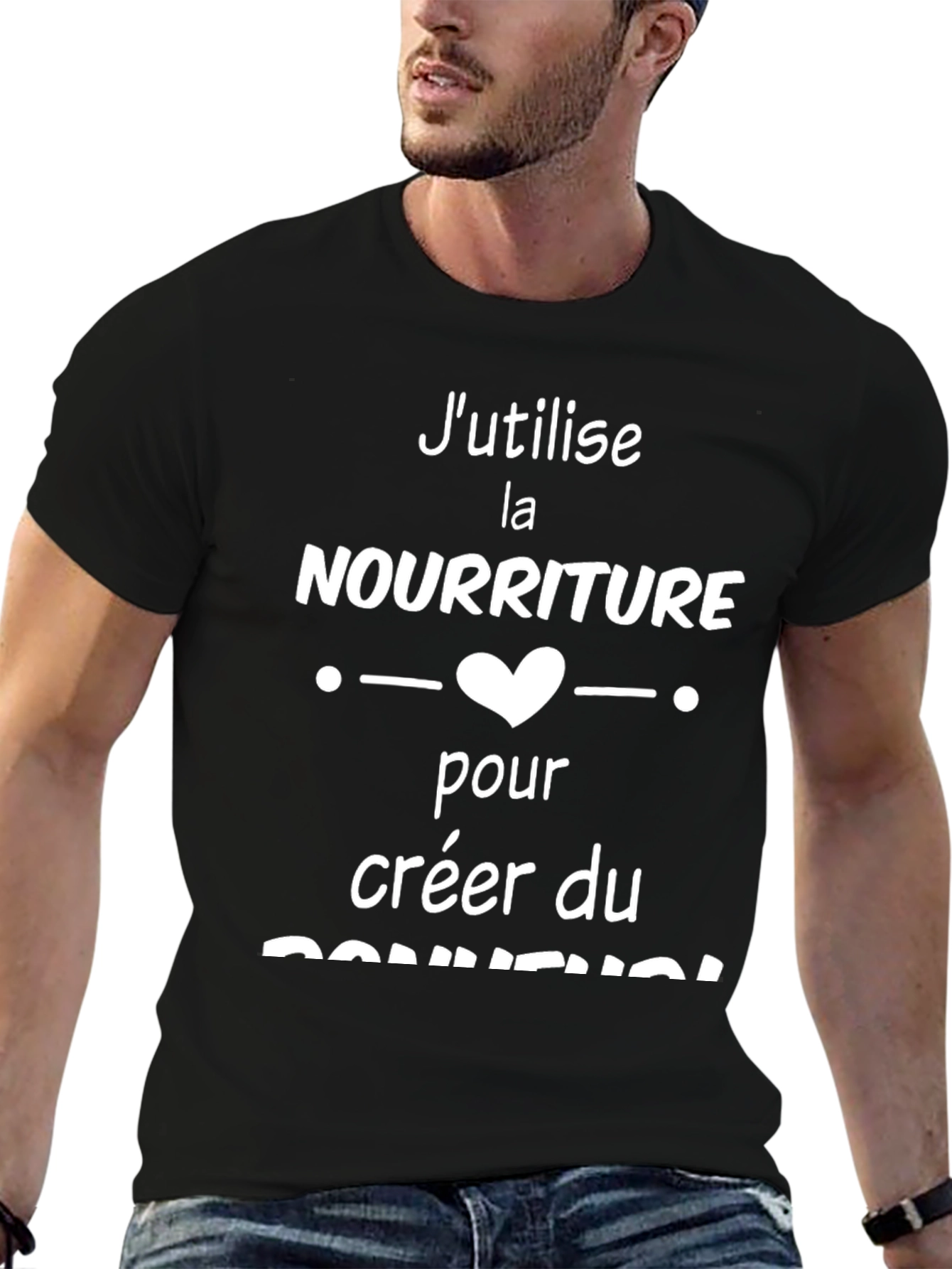 Funny French Foodie T-Shirt - Bonheur