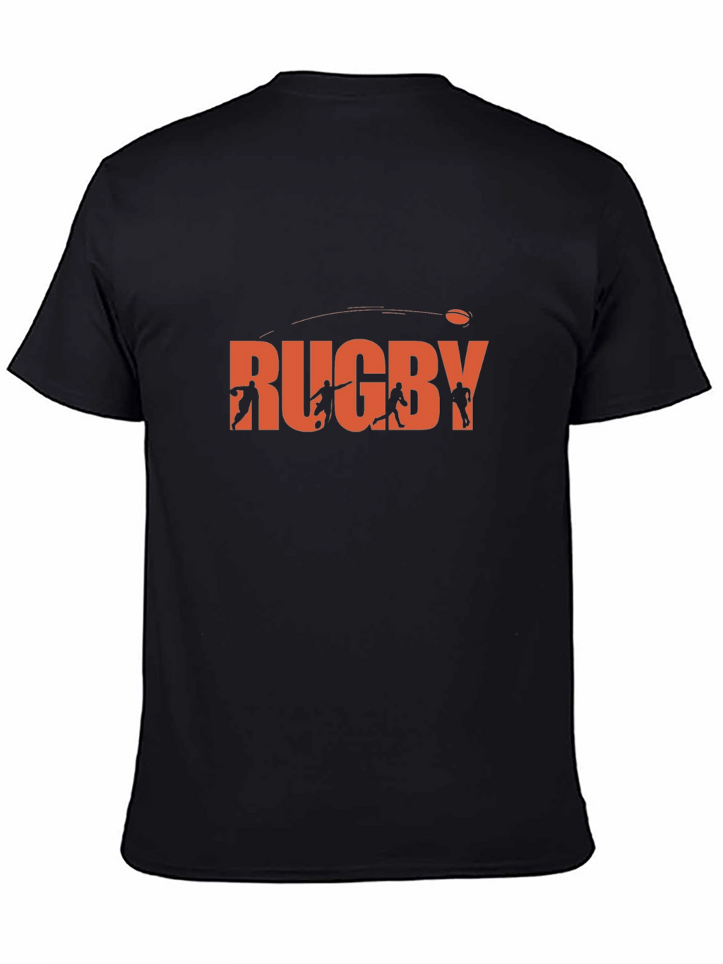 Rugby Graphic T-Shirt - Black Casual Tee