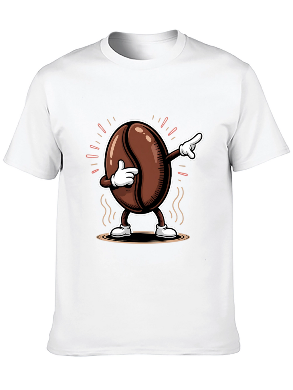 Dabbing Coffee Bean Graphic Tee - Black