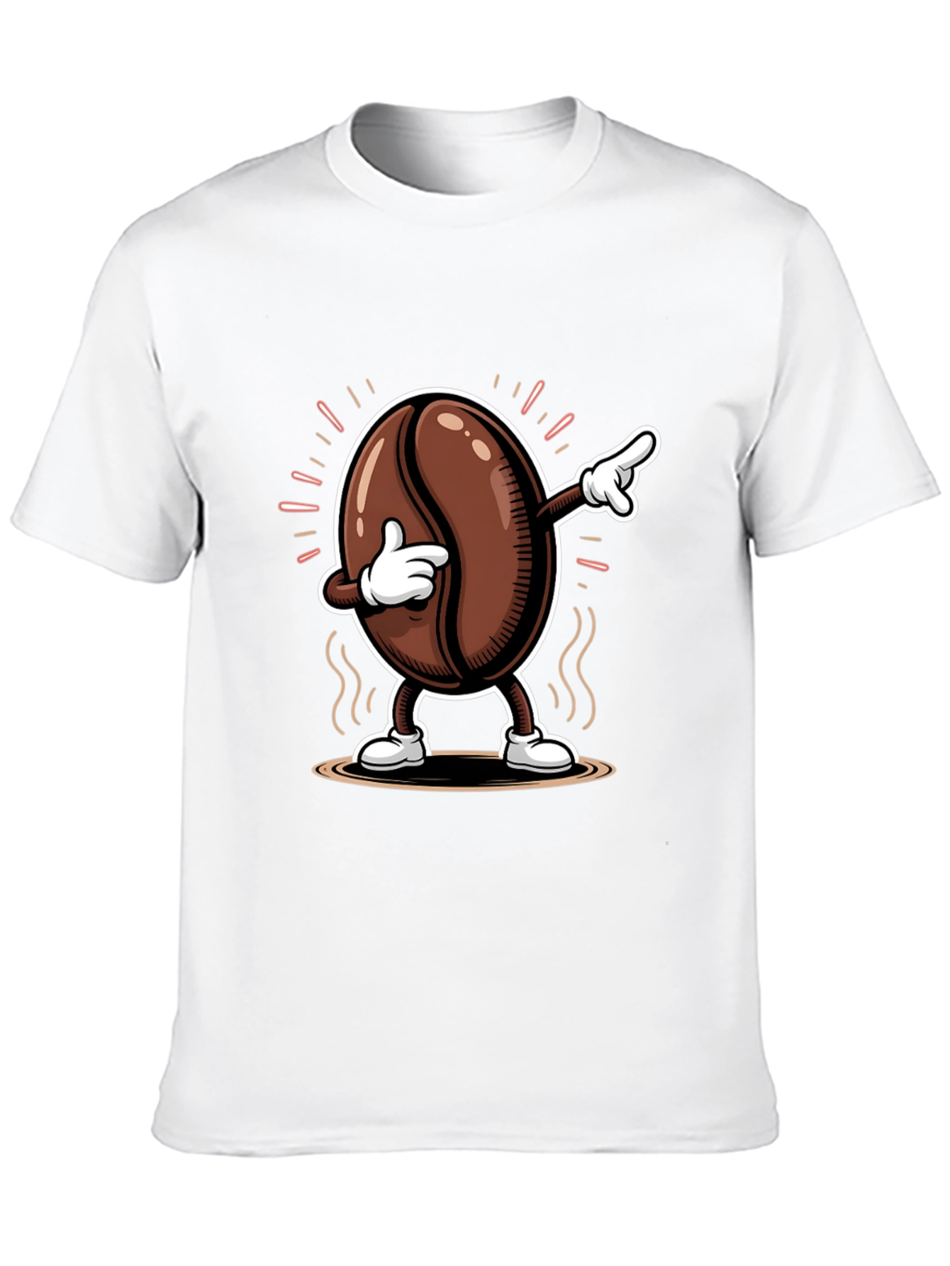 Dabbing Coffee Bean Graphic Tee - Black