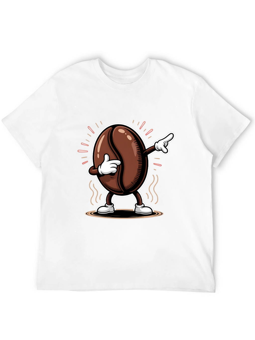 Dabbing Coffee Bean Graphic Tee - Black
