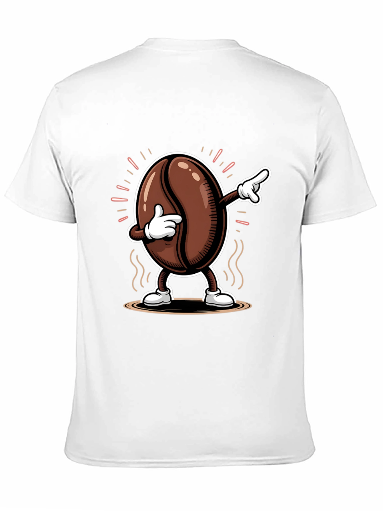 Dabbing Coffee Bean Graphic Tee - Black