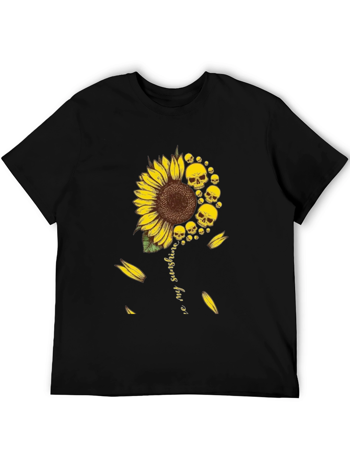 Sunflower Skull Graphic T-Shirt - You Are My Sunshine Tee