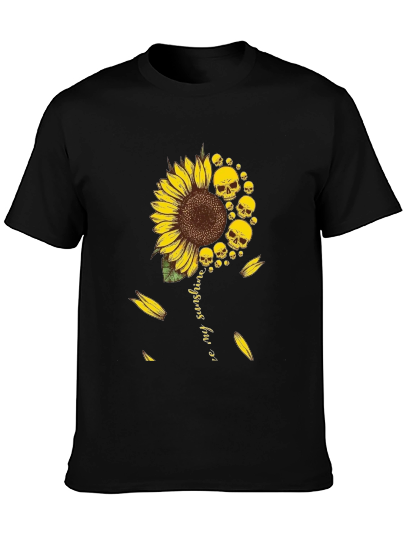 Sunflower Skull Graphic T-Shirt - You Are My Sunshine Tee
