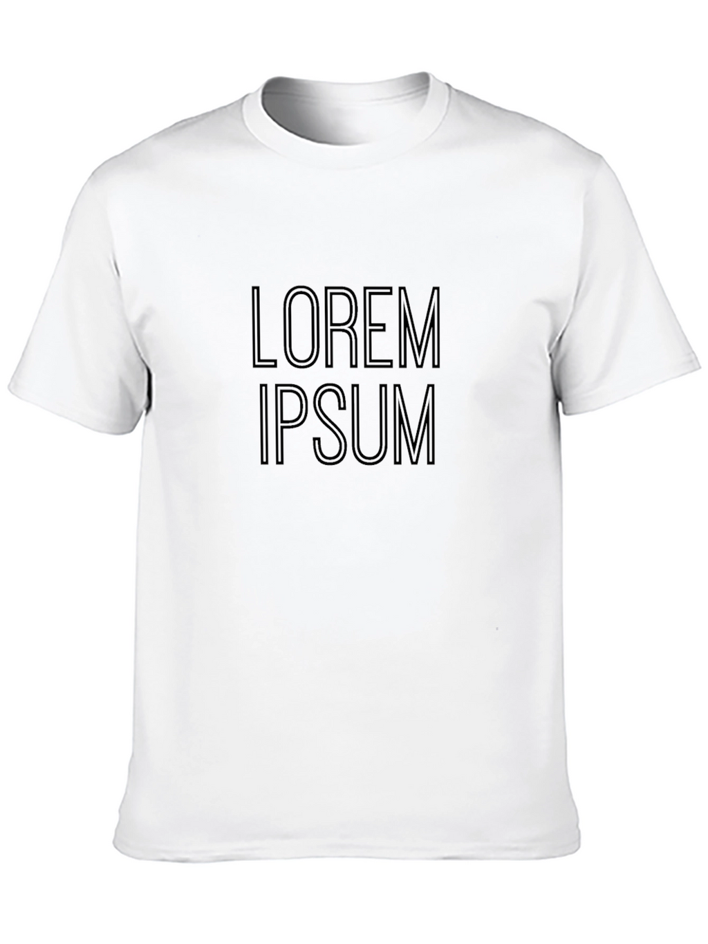 Mens Black Graphic Tee - Lorem Ipsum Design