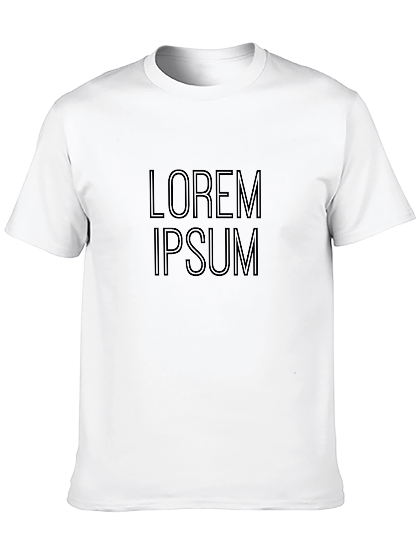 Mens Black Graphic Tee - Lorem Ipsum Design