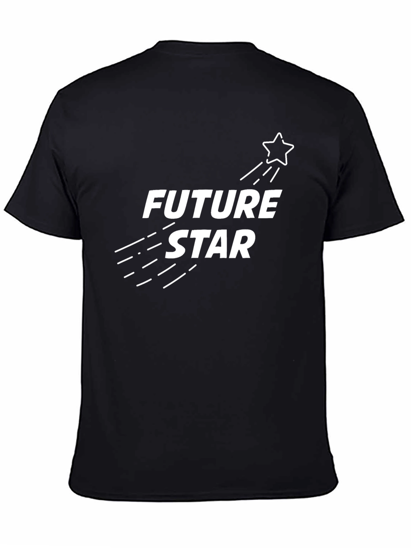 Future Star Graphic Tee - Black Cotton Blend
