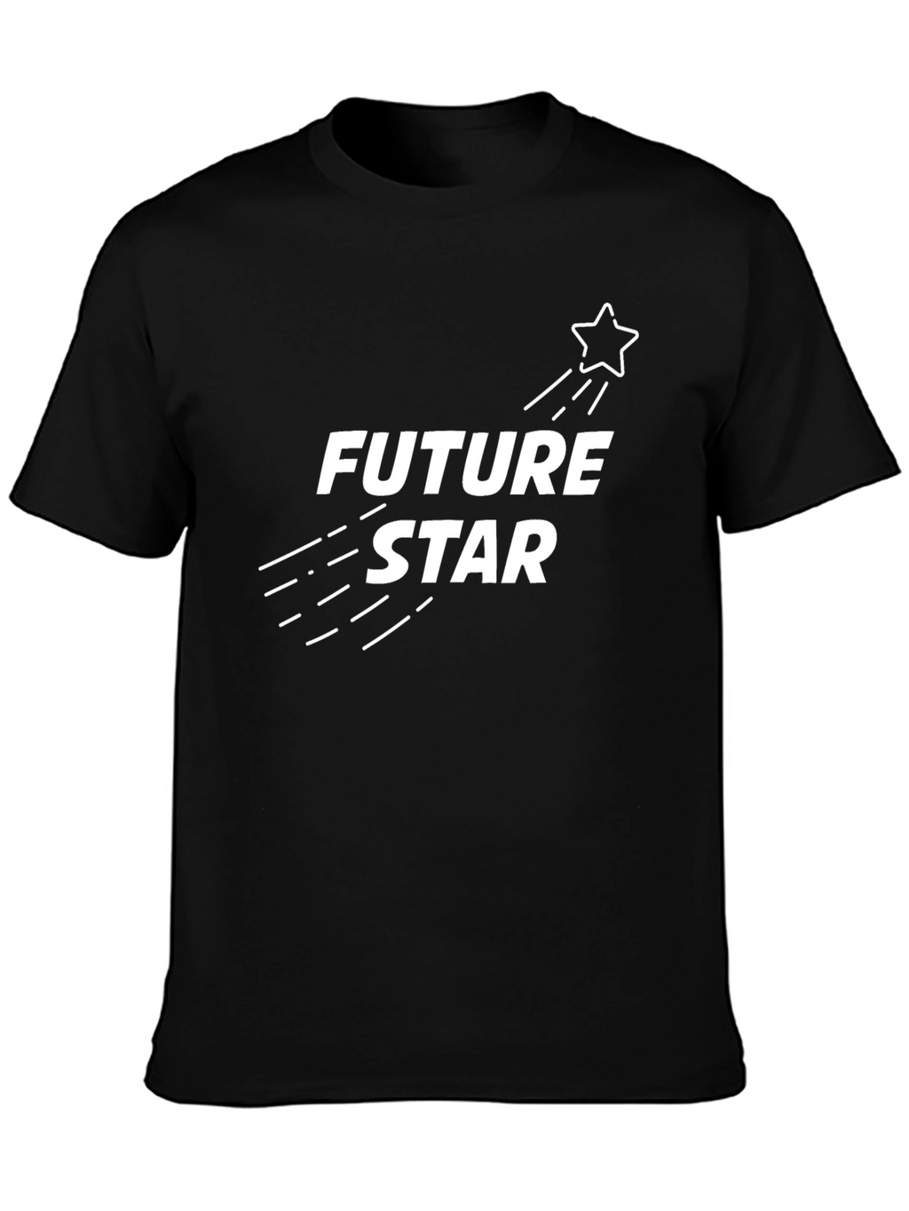 Future Star Graphic Tee - Black Cotton Blend