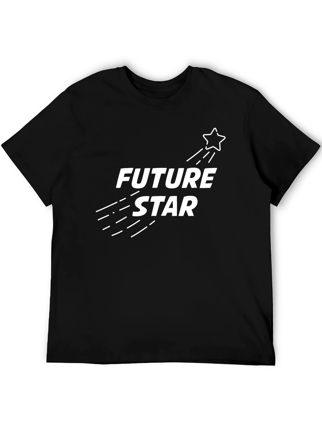 Future Star Graphic Tee - Black Cotton Blend
