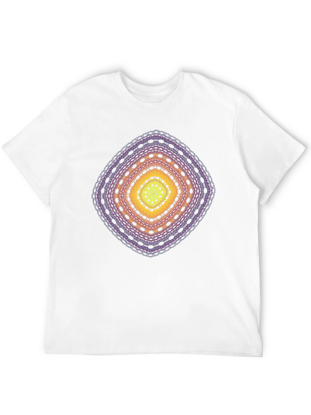 Abstract Diamond Graphic T-Shirt - Black