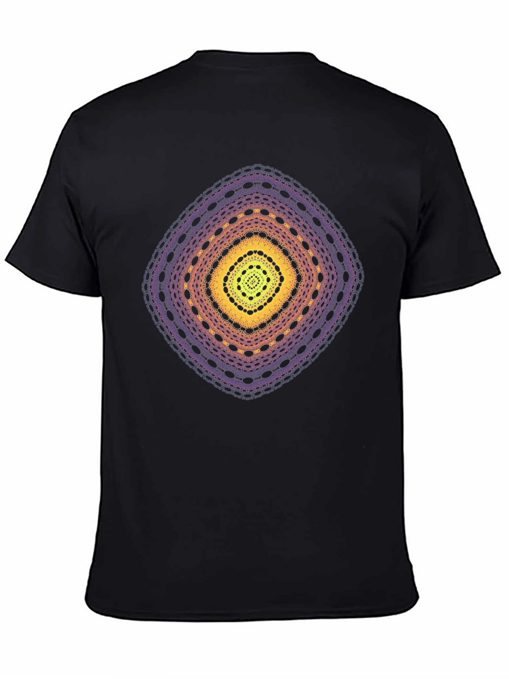 Abstract Diamond Graphic T-Shirt - Black