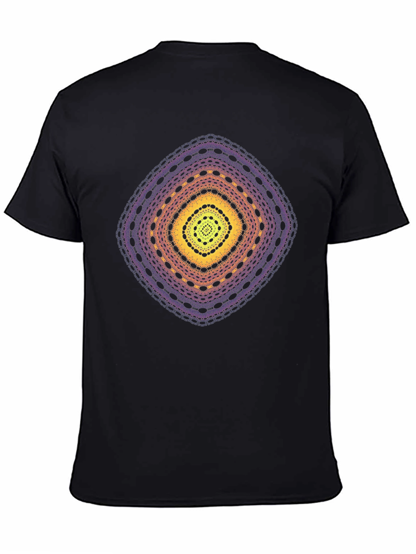 Abstract Diamond Graphic T-Shirt - Black