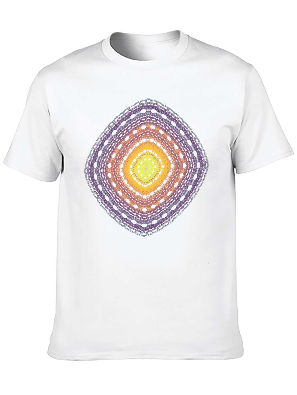 Abstract Diamond Graphic T-Shirt - Black