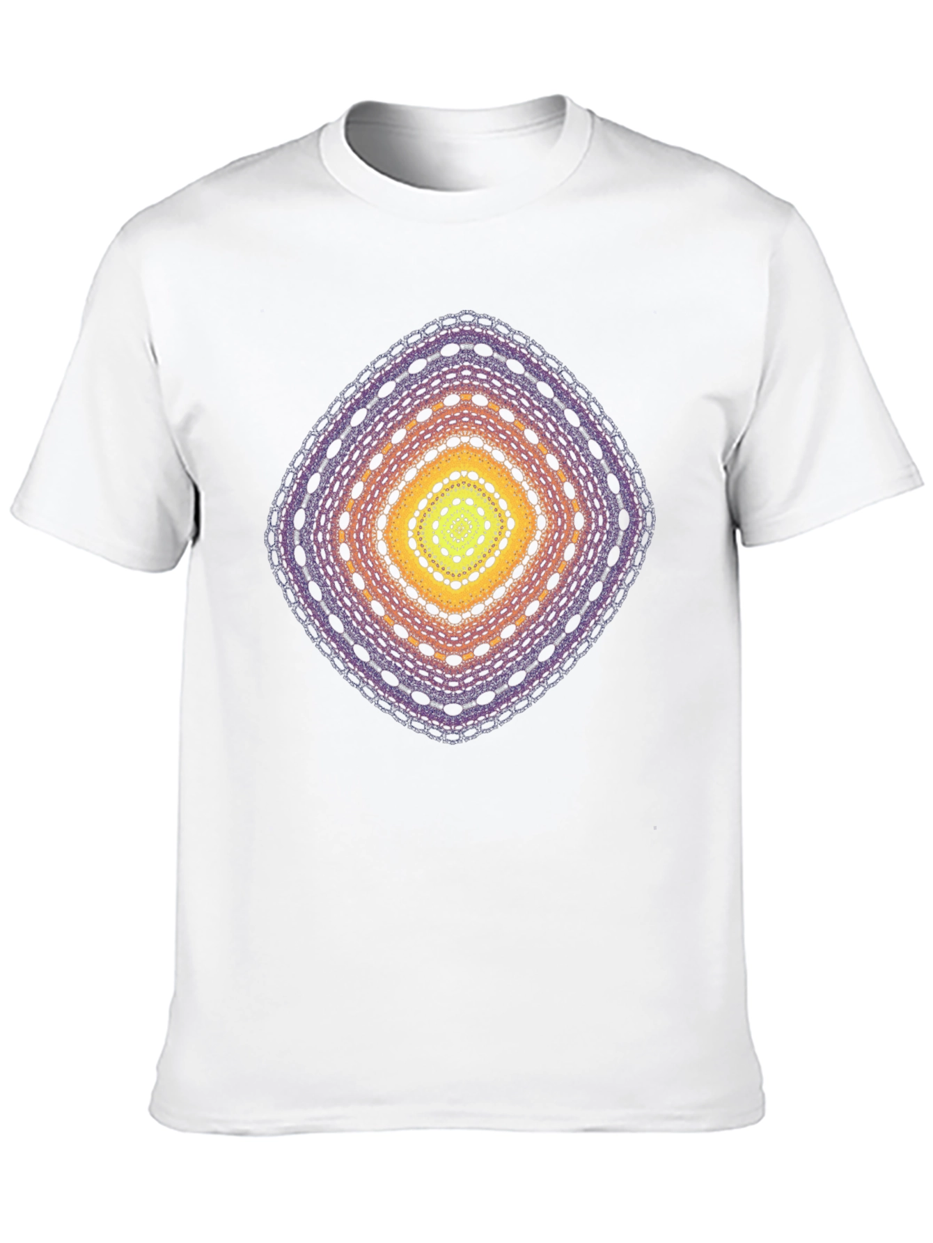 Abstract Diamond Graphic T-Shirt - Black