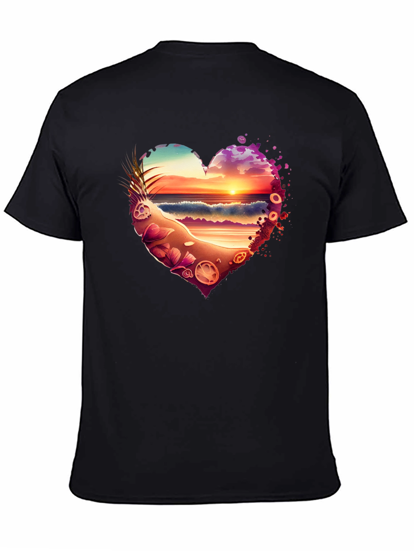 Sunset Beach Heart T-Shirt