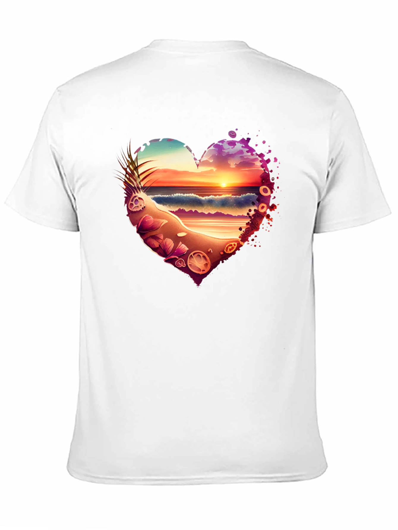 Sunset Beach Heart T-Shirt