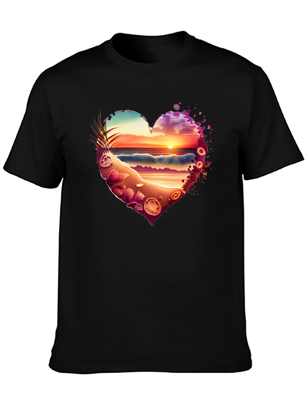Sunset Beach Heart T-Shirt