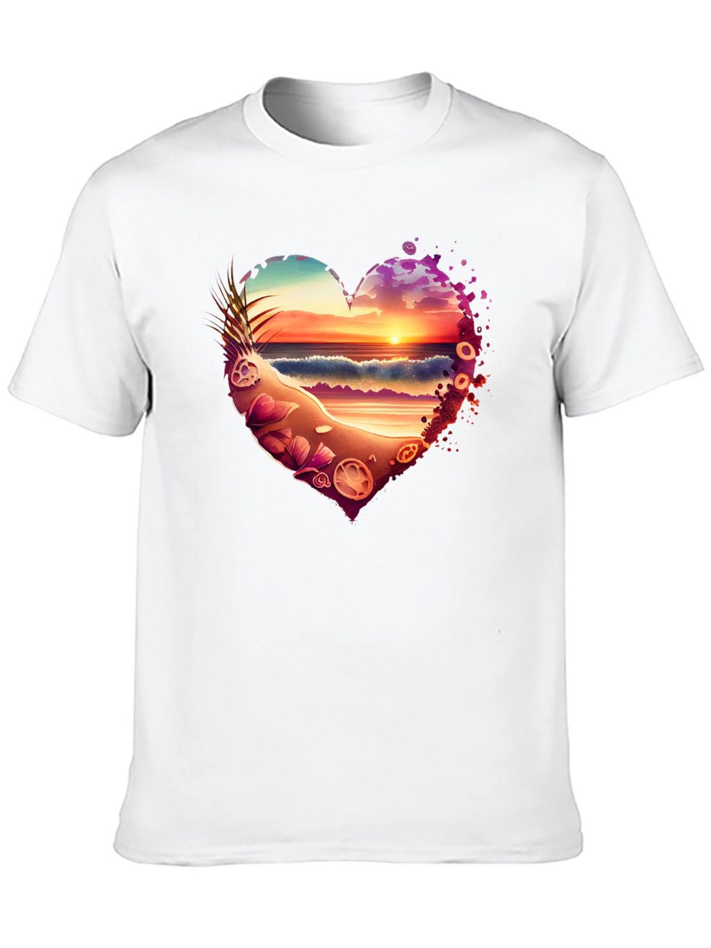 Sunset Beach Heart T-Shirt
