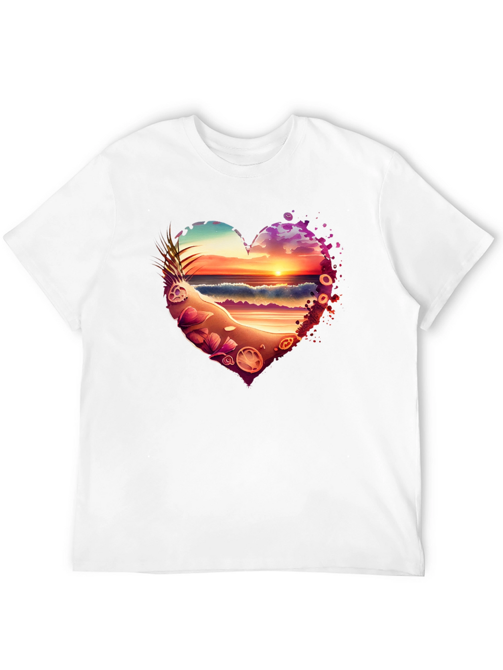 Sunset Beach Heart T-Shirt