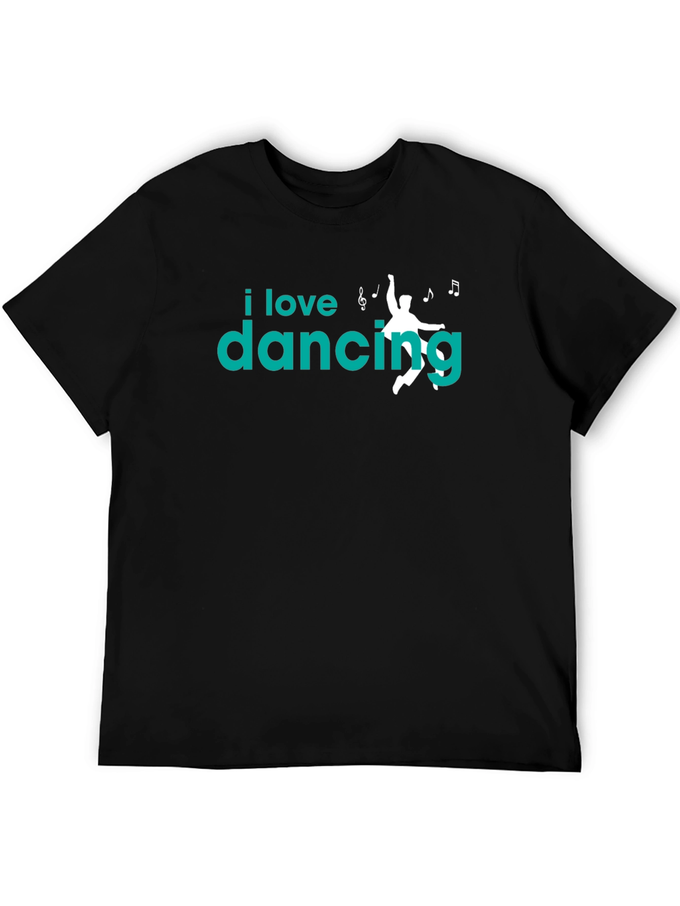 I Love Dancing Graphic Tee - Soft Cotton Black T-Shirt