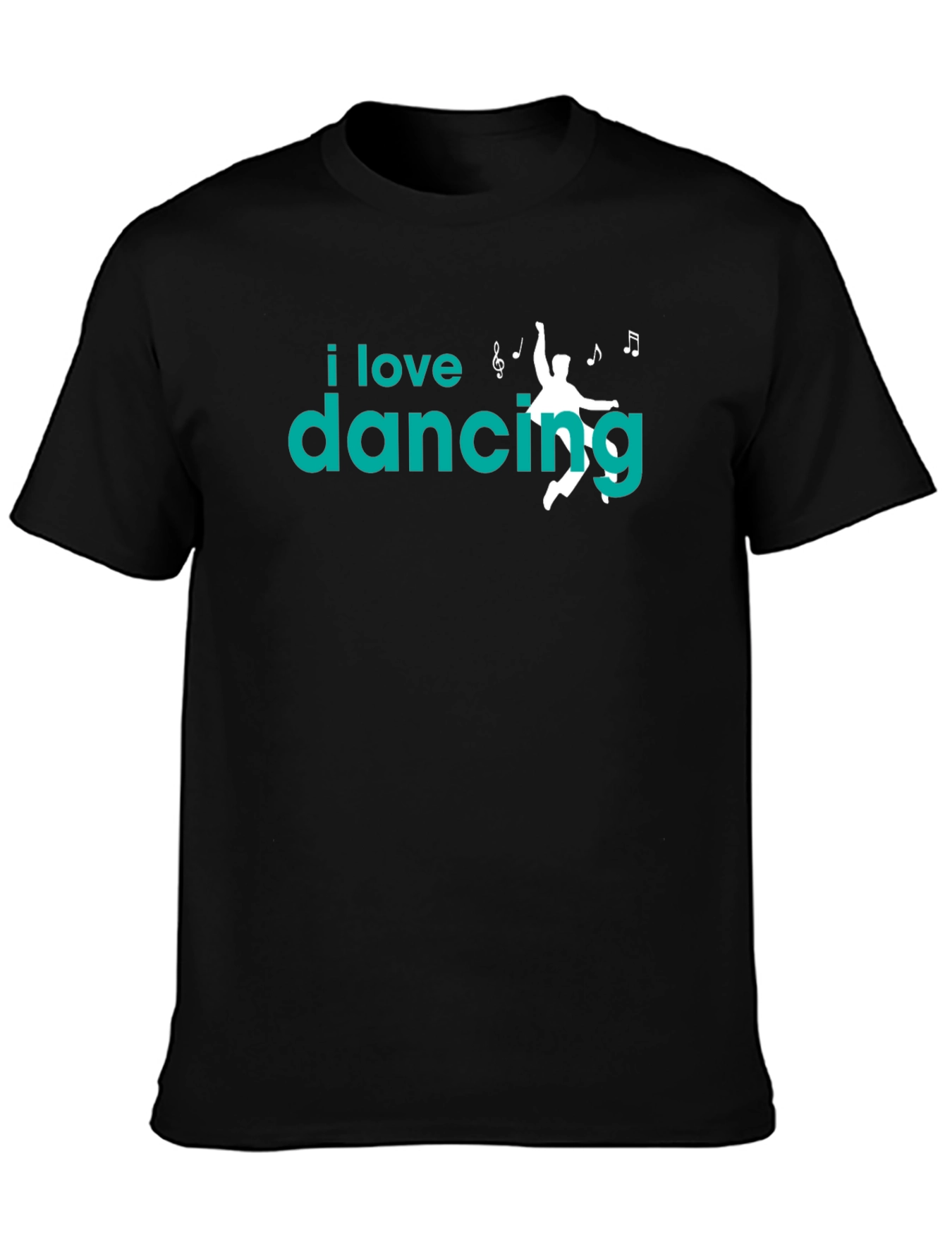 I Love Dancing Graphic Tee - Soft Cotton Black T-Shirt
