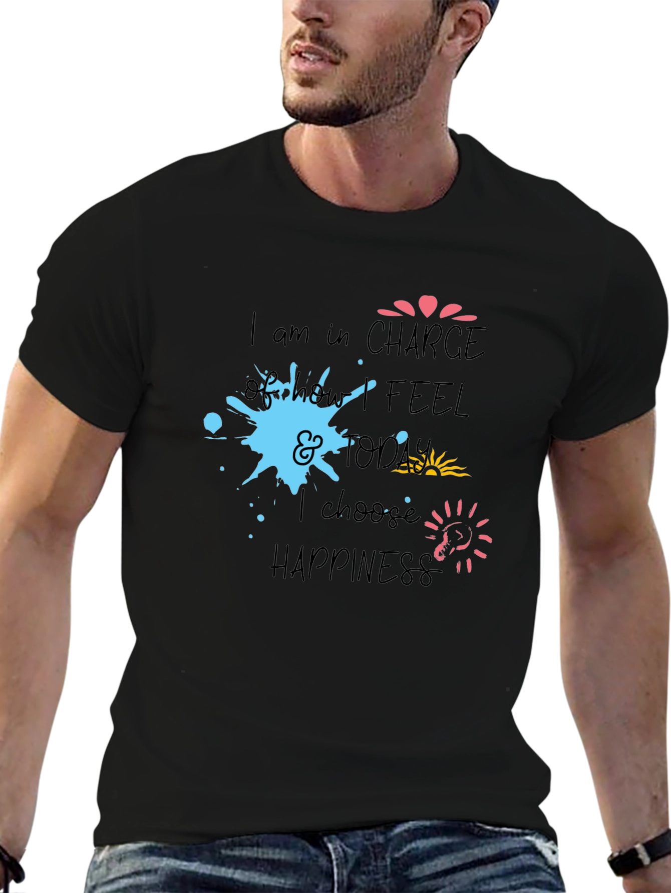 Inspiring Graphic Tee - Choose Happiness