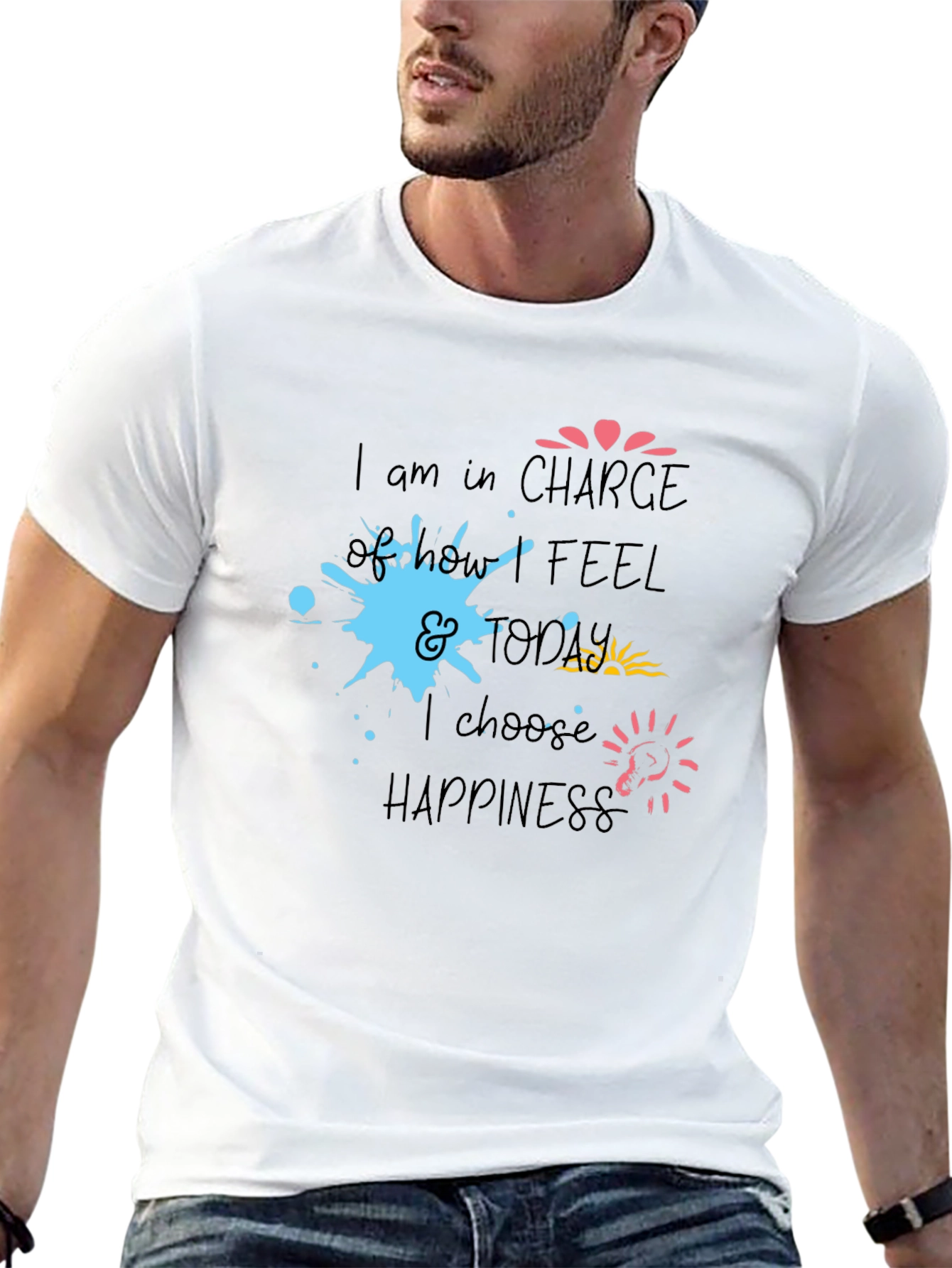 Inspiring Graphic Tee - Choose Happiness